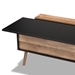 Baxton Studio Jensen Modern and Contemporary Two-Tone Black and Rustic Brown Finished Wood Lift Top Coffee Table with Storage Compartment - SR1801577-Black/Oak-CT