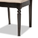 Baxton Studio Ramiro Modern and Contemporary Sand Fabric Upholstered and Dark Brown Finished Wood 7-Piece Dining Set - RH336C-Sand/Dark Brown-7PC Dining Set
