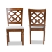 Baxton Studio Ramiro Modern and Contemporary Grey Fabric Upholstered and Walnut Brown Finished Wood 2-Piece Dining Chair Set - RH336C-Grey/Walnut-DC-2PK