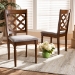 Baxton Studio Ramiro Modern and Contemporary Grey Fabric Upholstered and Walnut Brown Finished Wood 2-Piece Dining Chair Set - RH336C-Grey/Walnut-DC-2PK