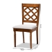 Baxton Studio Ramiro Modern and Contemporary Grey Fabric Upholstered and Walnut Brown Finished Wood 2-Piece Dining Chair Set - RH336C-Grey/Walnut-DC-2PK
