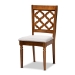 Baxton Studio Ramiro Modern and Contemporary Grey Fabric Upholstered and Walnut Brown Finished Wood 5-Piece Dining Set - RH336C-Grey/Walnut-5PC Dining Set