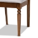 Baxton Studio Ramiro Modern and Contemporary Grey Fabric Upholstered and Walnut Brown Finished Wood 5-Piece Dining Set - RH336C-Grey/Walnut-5PC Dining Set