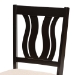 Baxton Studio Fenton Modern and Contemporary Sand Fabric Upholstered and Dark Brown Finished Wood 7-Piece Dining Set - RH338C-Sand/Dark Brown-7PC Dining Set