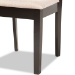 Baxton Studio Fenton Modern and Contemporary Sand Fabric Upholstered and Dark Brown Finished Wood 2-Piece Dining Chair Set - RH338C-Sand/Dark Brown-DC-2PK