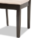 Baxton Studio Fenton Modern and Contemporary Sand Fabric Upholstered and Dark Brown Finished Wood 5-Piece Dining Set - RH338C-Sand/Dark Brown-5PC Dining Set