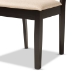 Baxton Studio Nicolette Modern and Contemporary Sand Fabric Upholstered and Dark Brown Finished Wood 7-Piece Dining Set - RH340C-Sand/Dark Brown-7PC Dining Set