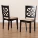 Baxton Studio Nicolette Modern and Contemporary Sand Fabric Upholstered and Dark Brown Finished Wood 2-Piece Dining Chair Set - RH340C-Sand/Dark Brown-DC-2PK
