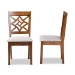 Baxton Studio Nicolette Modern and Contemporary Grey Fabric Upholstered and Walnut Brown Finished Wood 2-Piece Dining Chair Set - RH340C-Grey/Walnut-DC-2PK