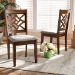 Baxton Studio Nicolette Modern and Contemporary Grey Fabric Upholstered and Walnut Brown Finished Wood 2-Piece Dining Chair Set - RH340C-Grey/Walnut-DC-2PK