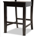 Baxton Studio Gervais Modern and Contemporary Transitional Dark Brown Finished Wood 2-Piece Counter Stool Set - RH339P-Dark Brown Scoop Seat-PC