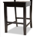 Baxton Studio Nicolette Modern and Contemporary Transitional Dark Brown Finished Wood 2-Piece Counter Stool Set - RH340P-Dark Brown Wood Scoop Seat-PC
