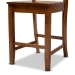 Baxton Studio Nicolette Modern and Contemporary Transitional Walnut Brown Finished Wood 2-Piece Counter Stool Set - RH340P-Walnut Wood Scoop Seat-PC