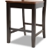 Baxton Studio Nicolette Modern and Contemporary Two-Tone Dark Brown and Walnut Brown Finished Wood 2-Piece Counter Stool Set - RH340P-Dark Brown/Walnut Wood Scoop Seat-PC