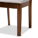 Baxton Studio Norah Modern and Contemporary Grey Fabric Upholstered and Walnut Brown Finished Wood 7-Piece Dining Set - Norah-Grey/Walnut-7PC Dining Set
