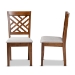Baxton Studio Caron Modern and Contemporary Grey Fabric Upholstered and Walnut Brown Finished Wood 2-Piece Dining Chair Set - RH317C-Grey/Walnut-DC-2PK