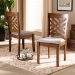 Baxton Studio Caron Modern and Contemporary Grey Fabric Upholstered and Walnut Brown Finished Wood 2-Piece Dining Chair Set - RH317C-Grey/Walnut-DC-2PK