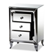 Baxton Studio Pauline Contemporary Glam and Luxe Mirrored 3-Drawer End Table - RXF-2441-ET