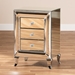 Baxton Studio Pauline Contemporary Glam and Luxe Mirrored 3-Drawer End Table - RXF-2441-ET