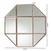 Baxton Studio Enora Modern and Contemporary Antique Bronze Finished Metal Geometric Accent Wall Mirror - RXW-10082
