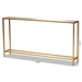 Baxton Studio Alessa Modern and Contemporary Glam Gold Finished Metal and Mirrored Glass Console Table - JY20A254-Gold-Console