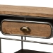 Baxton Studio Grant Vintage Rustic Industrial Oak Brown Finished Wood and Black Finished Metal 2-Drawer Kitchen Cart - JY20A069-Oak-Cart