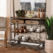 Baxton Studio Grant Vintage Rustic Industrial Oak Brown Finished Wood and Black Finished Metal 2-Drawer Kitchen Cart - JY20A069-Oak-Cart