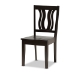 Baxton Studio Mare Modern and Contemporary Transitional Dark Brown Finished Wood 7-Piece Dining Set - Mare-Dark Brown-7PC Dining Set