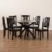 Baxton Studio Mare Modern and Contemporary Transitional Dark Brown Finished Wood 7-Piece Dining Set - Mare-Dark Brown-7PC Dining Set