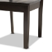 Baxton Studio Anesa Modern and Contemporary Transitional Dark Brown Finished Wood 5-Piece Dining Set - Anesa-Dark Brown-5PC Dining Set