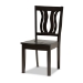 Baxton Studio Noelia Modern and Contemporary Transitional Dark Brown Finished Wood 5-Piece Dining Set - Noelia-Dark Brown-5PC Dining Set