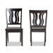 Baxton Studio Fenton Modern and Contemporary Transitional Dark Brown Finished Wood 2-Piece Dining Chair Set - RH338C-Dark Brown Wood Scoop Seat-DC-2PK