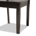 Baxton Studio Zamira Modern and Contemporary Transitional Dark Brown Finished Wood 5-Piece Dining Set - Zamira-Dark Brown-5PC Dining Set