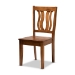 Baxton Studio Noelia Modern and Contemporary Transitional Walnut Brown Finished Wood 5-Piece Dining Set - Noelia-Walnut-5PC Dining Set