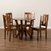 Baxton Studio Noelia Modern and Contemporary Transitional Walnut Brown Finished Wood 5-Piece Dining Set - Noelia-Walnut-5PC Dining Set
