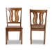 Baxton Studio Fenton Modern and Contemporary Transitional Walnut Brown Finished Wood 2-Piece Dining Chair Set - RH338C-Walnut Wood Scoop Seat-DC-2PK