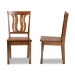 Baxton Studio Fenton Modern and Contemporary Transitional Walnut Brown Finished Wood 2-Piece Dining Chair Set - RH338C-Walnut Wood Scoop Seat-DC-2PK