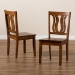 Baxton Studio Fenton Modern and Contemporary Transitional Walnut Brown Finished Wood 2-Piece Dining Chair Set - RH338C-Walnut Wood Scoop Seat-DC-2PK