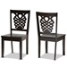 Baxton Studio Gervais Modern and Contemporary Transitional Dark Brown Finished Wood 2-Piece Dining Chair Set