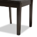 Baxton Studio Luisa Modern and Contemporary Transitional Dark Brown Finished Wood 7-Piece Dining Set - Luisa-Dark Brown-7PC Dining Set