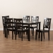 Baxton Studio Luisa Modern and Contemporary Transitional Dark Brown Finished Wood 7-Piece Dining Set - Luisa-Dark Brown-7PC Dining Set