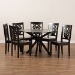 Baxton Studio Liese Modern and Contemporary Transitional Dark Brown Finished Wood 7-Piece Dining Set - Liese-Dark Brown-7PC Dining Set