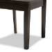 Baxton Studio Valda Modern and Contemporary Transitional Dark Brown Finished Wood 5-Piece Dining Set - Valda-Dark Brown-5PC Dining Set