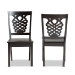 Baxton Studio Gervais Modern and Contemporary Transitional Dark Brown Finished Wood 2-Piece Dining Chair Set - RH339C-Dark Brown Wood Scoop Seat-DC-2PK