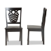Baxton Studio Gervais Modern and Contemporary Transitional Dark Brown Finished Wood 2-Piece Dining Chair Set - RH339C-Dark Brown Wood Scoop Seat-DC-2PK
