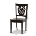 Baxton Studio Gervais Modern and Contemporary Transitional Dark Brown Finished Wood 2-Piece Dining Chair Set - RH339C-Dark Brown Wood Scoop Seat-DC-2PK