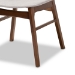 Baxton Studio Pearson Mid-Century Modern Transitional Light Grey Fabric Upholstered and Walnut Brown Finished Wood 5-Piece Dining Set with Faux Marble Table - Pearson-Smoke/Walnut-5PC Dining Set