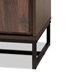 Baxton Studio Neil Modern and Contemporary Walnut Brown Finished Wood and Black Finished Metal Multipurpose Storage Cabinet - MPC8010-Walnut-Cabinet