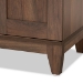 Baxton Studio Nissa Modern and Contemporary Walnut Brown Finished Wood 2-Door Shoe Storage Cabinet - MPC8017-Walnut-Shoe Cabinet