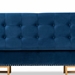 Baxton Studio Ellery Luxe and Glam Navy Blue Velvet Fabric Upholstered and Gold Finished Metal Storage Ottoman - WS-14115-Navy Blue Velvet/Gold-Otto